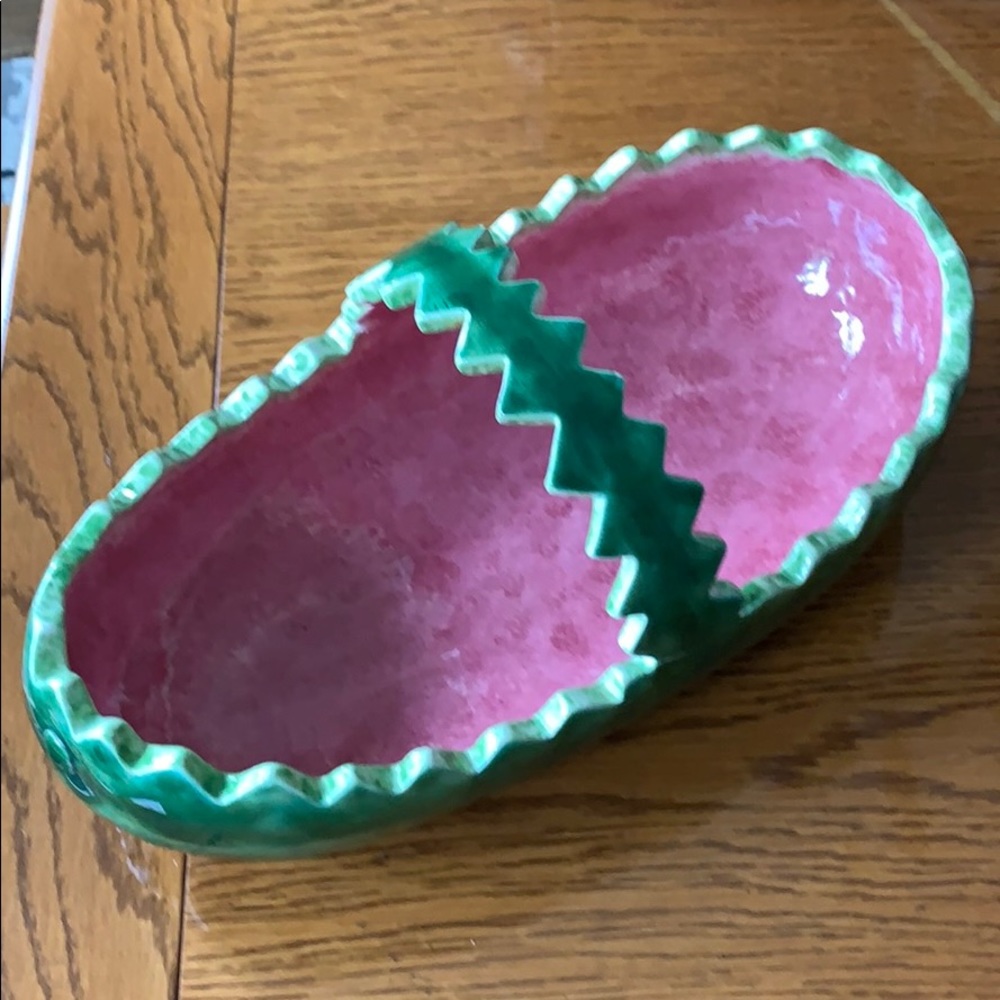 Ceramic Watermelon Bowl Handmade For Fruit ( price adjust for flaw)
